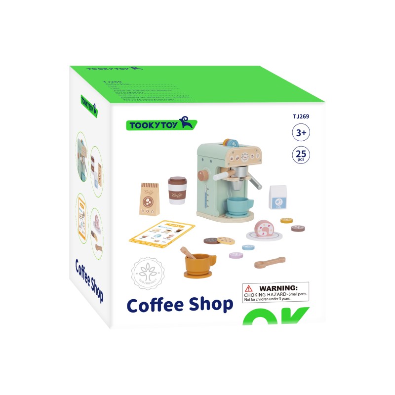 Machine à Café en Bois Pastel pour Enfant – Jeu d’Imitation Montessori | Child & Home